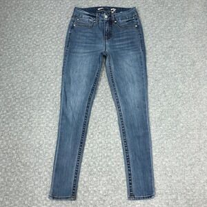 Seven7 Jeans Womens 2 Blue Tummyless High Rise Skinny Stretch Denim Slimming Day